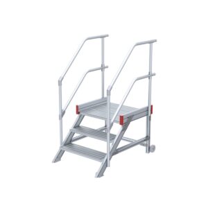 Euroline Anstieg 45 Grad, 600 mm Stufenbreite, Stufenausführung Alu - gerieft 3 Stufen