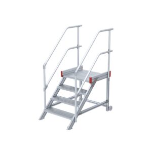 Euroline Anstieg 45 Grad, 600 mm Stufenbreite, Stufenausführung Alu - gerieft 4 Stufen