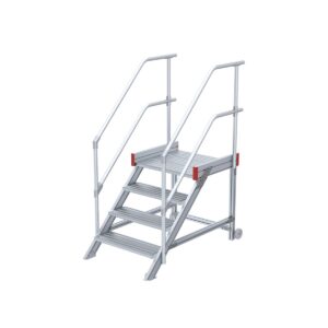 Euroline Anstieg 45 Grad, 800 mm Stufenbreite, Stufenausführung Alu - gerieft 4 Stufen