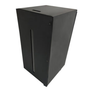 FIREFIX® Pelletbehälter, Stahl, schwarz, mit Rollen und Deckel