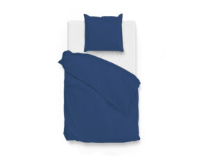 Face-2-Face Baumwoll-Satin Bettwäsche Satinado (navy blue, 155 X 220 CM)