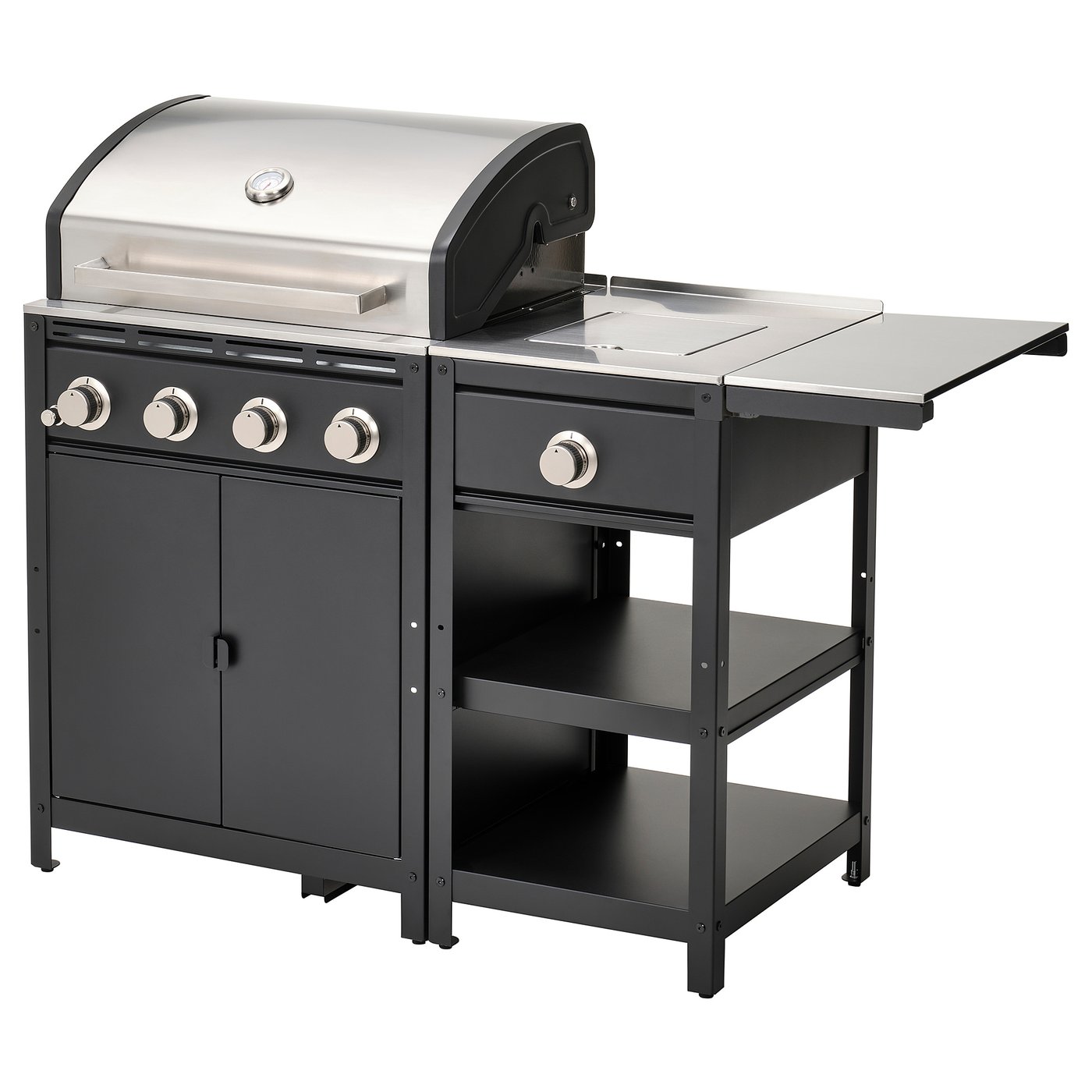 GRILLSKÄR Gasgrill mit Seitenbrenner/Tisch