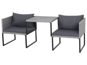 Gardamo Lounge Set "Malaga" 3-teilig, grau