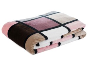 Gözze Cashmere-Feeling Decke Antigua 150 x 200 cm (altrosa / taupe / beere)