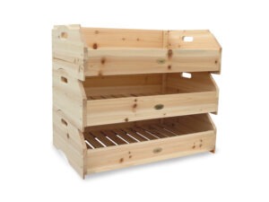 HABAU Holz Stapelkiste "Maxi", im 3er Set, je Vorratskiste 59 x 38 x 18 cm