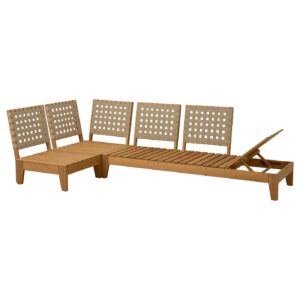 HATTHOLMEN Modulecksofa 3-sitzig/außen