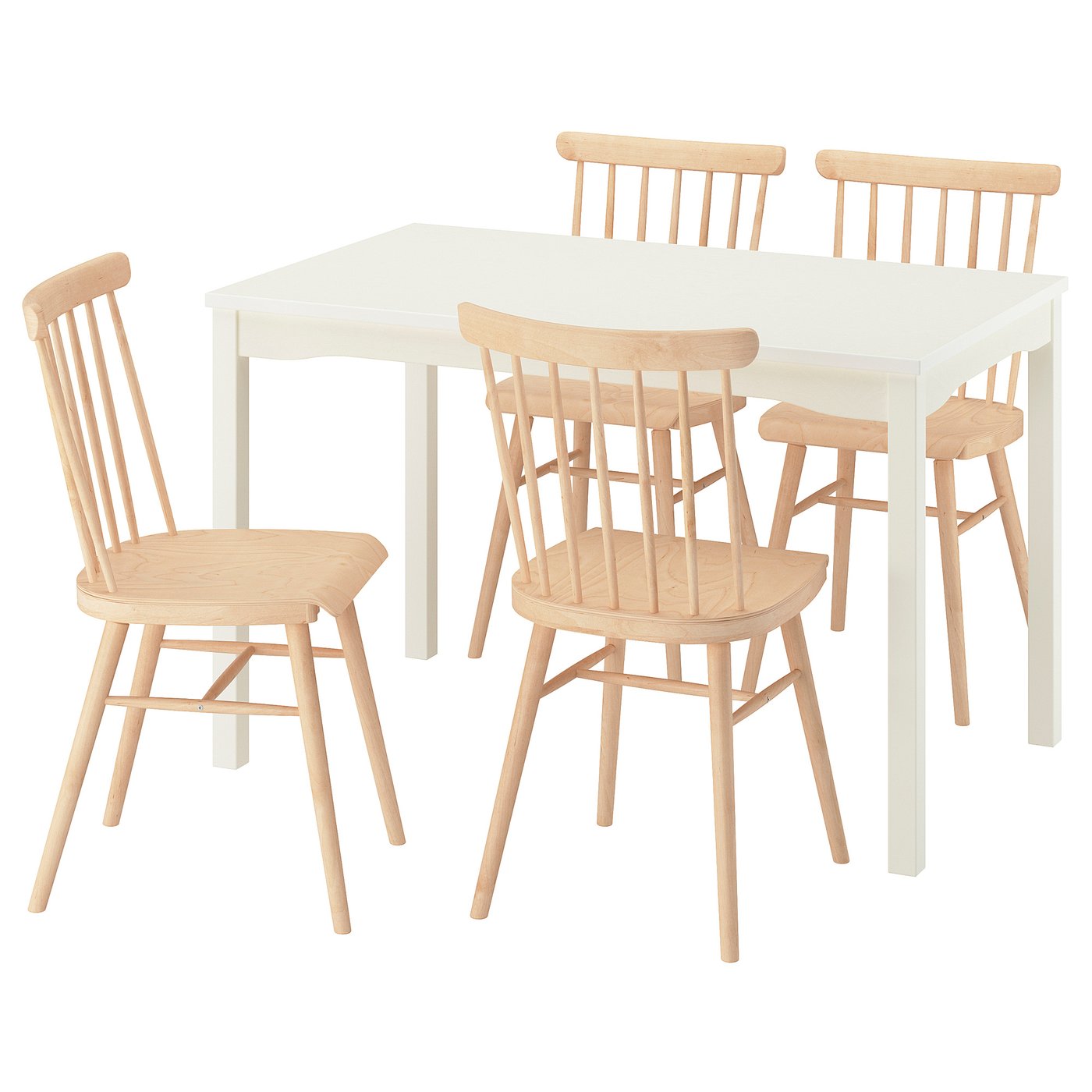 HAUGA / HÖGVED Tisch und 4 Stühle