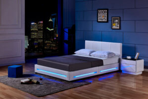 Home Deluxe Lit LED ASTEROID - 180 x 200 cm blanc