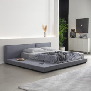 Home Deluxe Lit avec rangement GALAXIS - 140 x 200 cm Gris