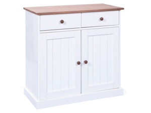 Inter Link Buffet/Kommode Westerland (Mit 2 Schubladen & 2 Drehtüren, weiß, sepia/braun)