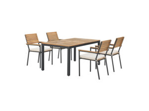 Juskys Gartengarnitur "Rhodos", aus Akazienholz, 5-teilig