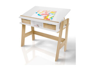 Juskys Kinderschreibtisch (höhen und neigungsverstellbar, Weiß)""