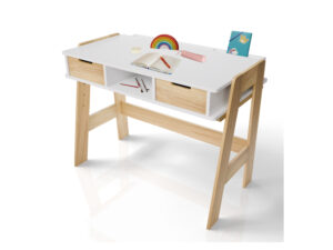 Juskys Kinderschreibtisch (höhenverstellbar, Weiß)