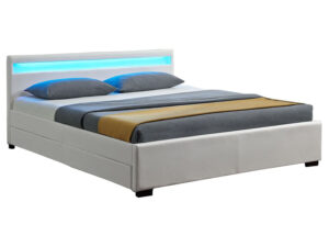 Juskys Polsterbett Lyon (Weiß, 140x200cm)