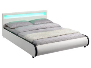 Juskys Polsterbett Sevilla (Weiß, 140x200cm)