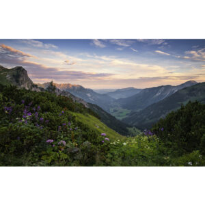 KOMAR Vliestapete "Allgäuer Hochalpen", Breite 450 cm, seidenmatt - bunt