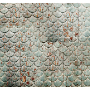 KOMAR Vliestapete, Fischschuppen, bunt - rot