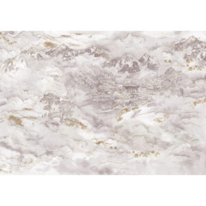 KOMAR Vliestapete, Gebirge, bunt - grau