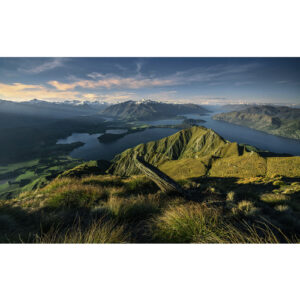 KOMAR Vliestapete "Green Ridges ", Breite 450 cm, seidenmatt - bunt