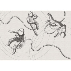 KOMAR Vliestapete "Into Adventure", Breite 400 cm, matt - schwarz | weiss