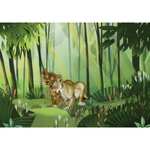 KOMAR Vliestapete "Lion King Love", bunt, glatt