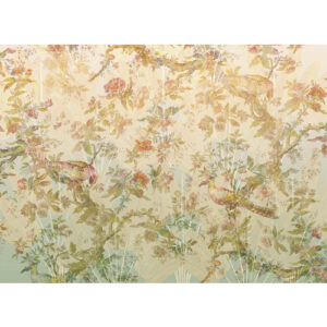 KOMAR Vliestapete "Oiseau de Paradis", Breite 350 cm, seidenmatt - bunt