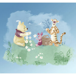 KOMAR Vliestapete "Winnie Pooh Picnic", bunt, glatt