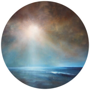 K&L Wall Art Vliestapete "Runde Vliestapete", Schmucker Meer Kraft Stille, mehrfarbig, matt - bunt