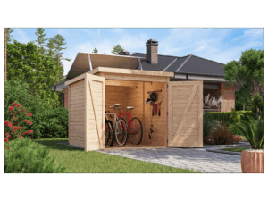 Karibu Fahrradgarage mit Solar (naturbelassen)