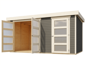 Karibu Gartenhaus Lund (ohne Boden, terragrau)