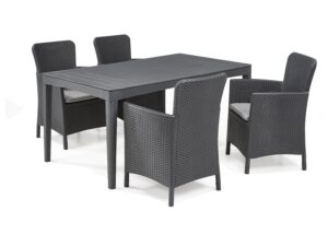 Keter Dining Set Girona-Miami (5-teilig, Anthrazit)