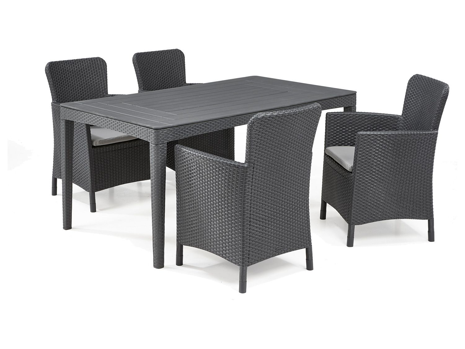 Keter Dining Set Girona-Miami (5-teilig, Anthrazit)