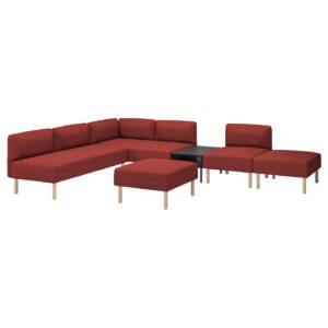 LILLEHEM 6er-Sitzelement mit Ablage