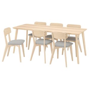 LISABO / LISABO Tisch und 6 Stühle