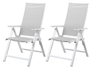 LIVARNO home Alu-Hochlehner "Houston", 2 Stück, weiß/hellgrau