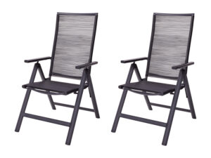 LIVARNO home Alu-Hochlehner "Miami", 2 Stück, im Rope-Design, anthrazit