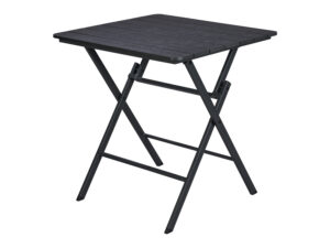 LIVARNO home Alu-Klapptisch "Miami", mit dekorativer Holzstruktur, anthrazit