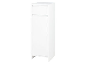 LIVARNO home Bad-Seitenschrank, "Oslo", mit Wäschekorb, weiß