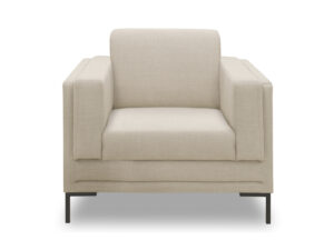 LOOKS by Wolfgang Joop Hocker / Sessel / Sitzer / Sofa "Looks VII", mit eleganten Metallfüßen (Sessel, beige)