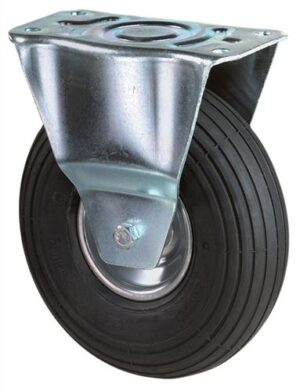 Luftrad D.260mm Trgf.130kg, Bockrolle m.Platte Rillenprofil