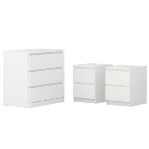 MALM Schlafzimmermöbel 3er-Set