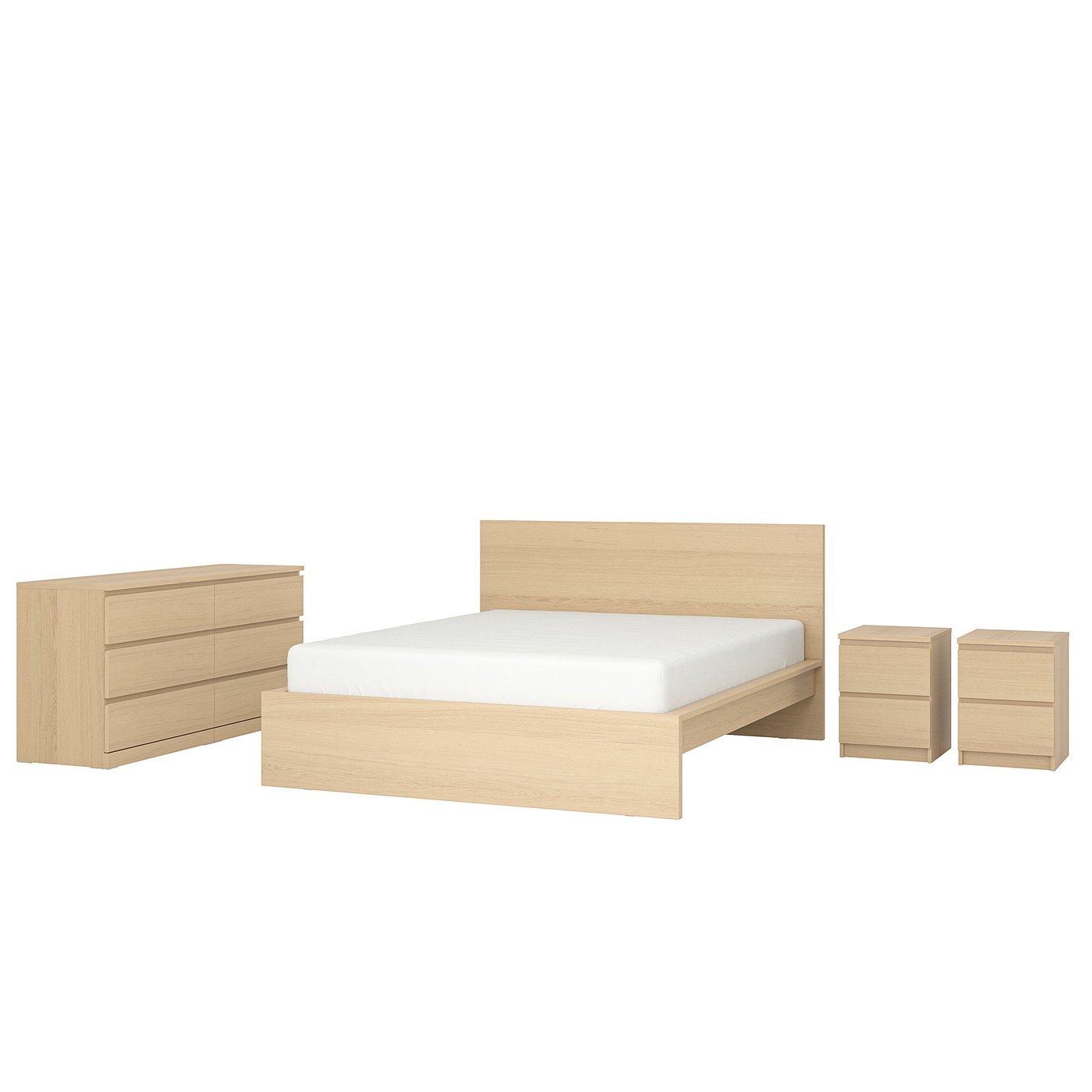 MALM Schlafzimmermöbel 4er-Set