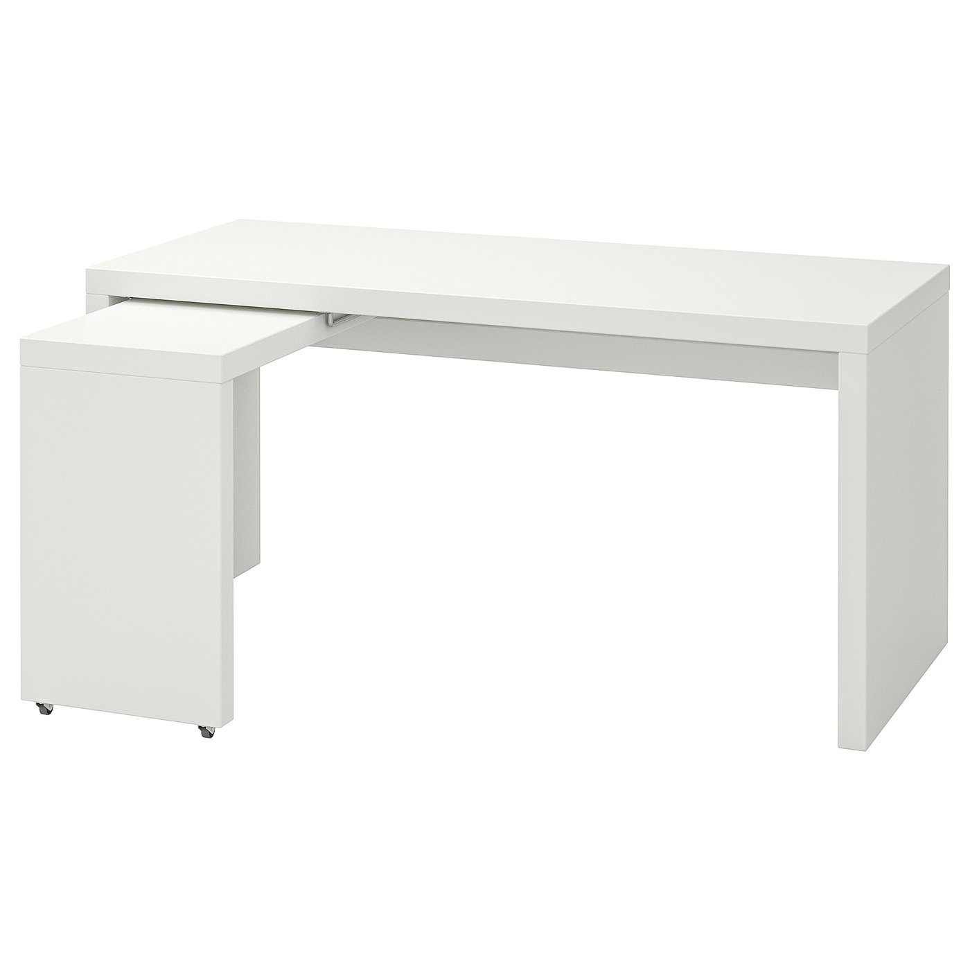 MALM Schreibtisch mit Ausziehplatte
