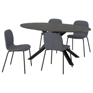 MARIEDAMM / KARLPETTER Tisch und 4 Stühle