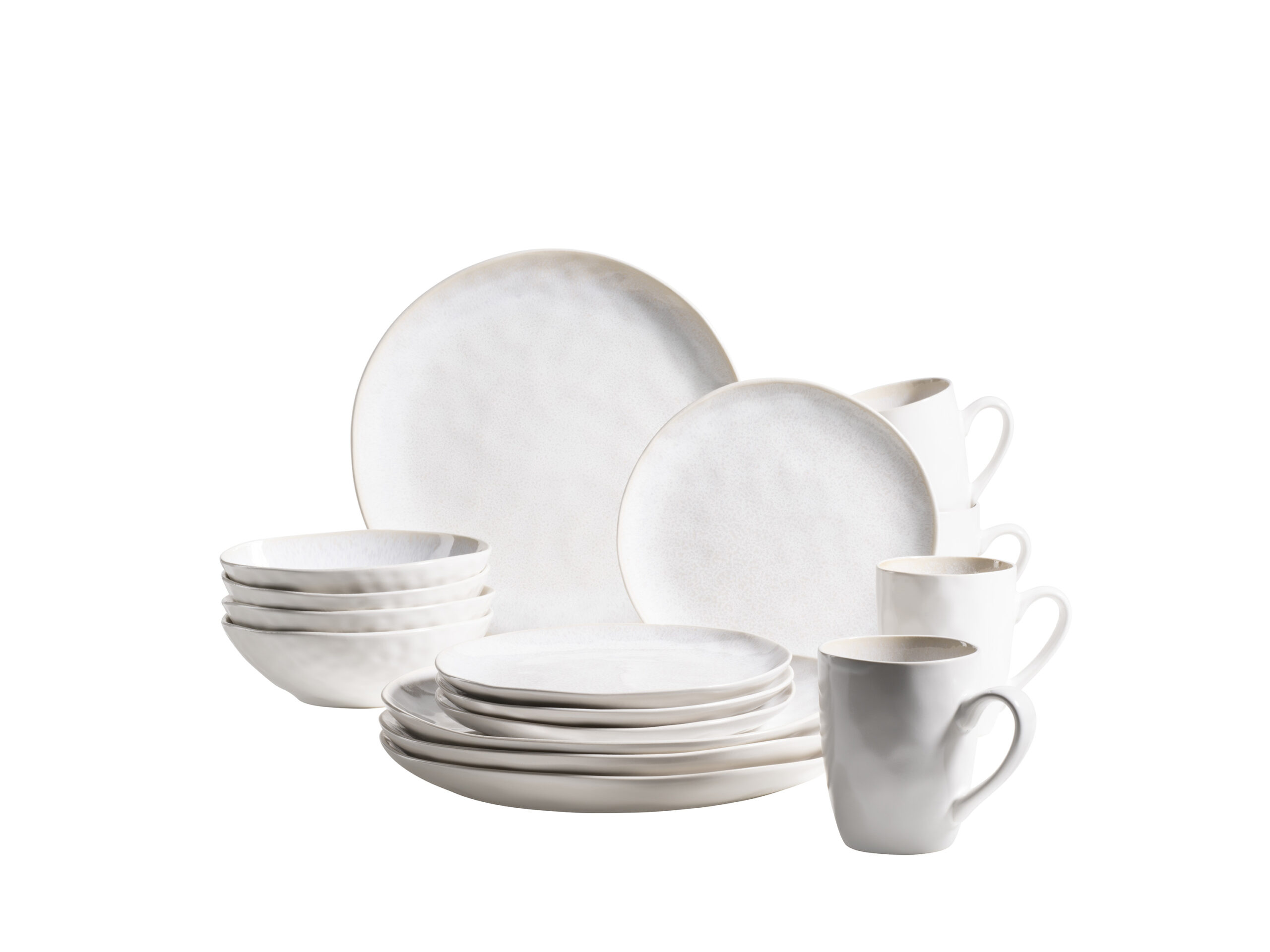 MÄSER Serie Frozen, Geschirr Set, 16 tlg (Weiß)