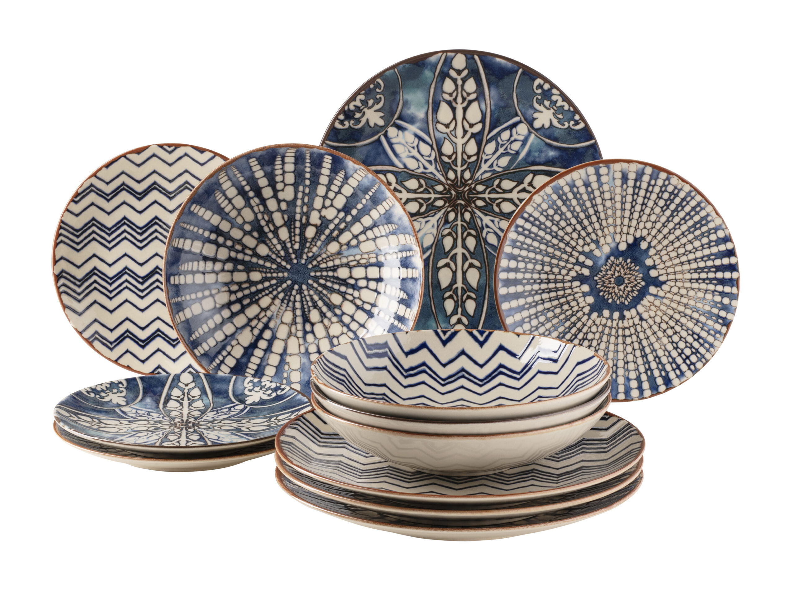 MÄSER Teller-Set "Iberico Blue", 12-teilig