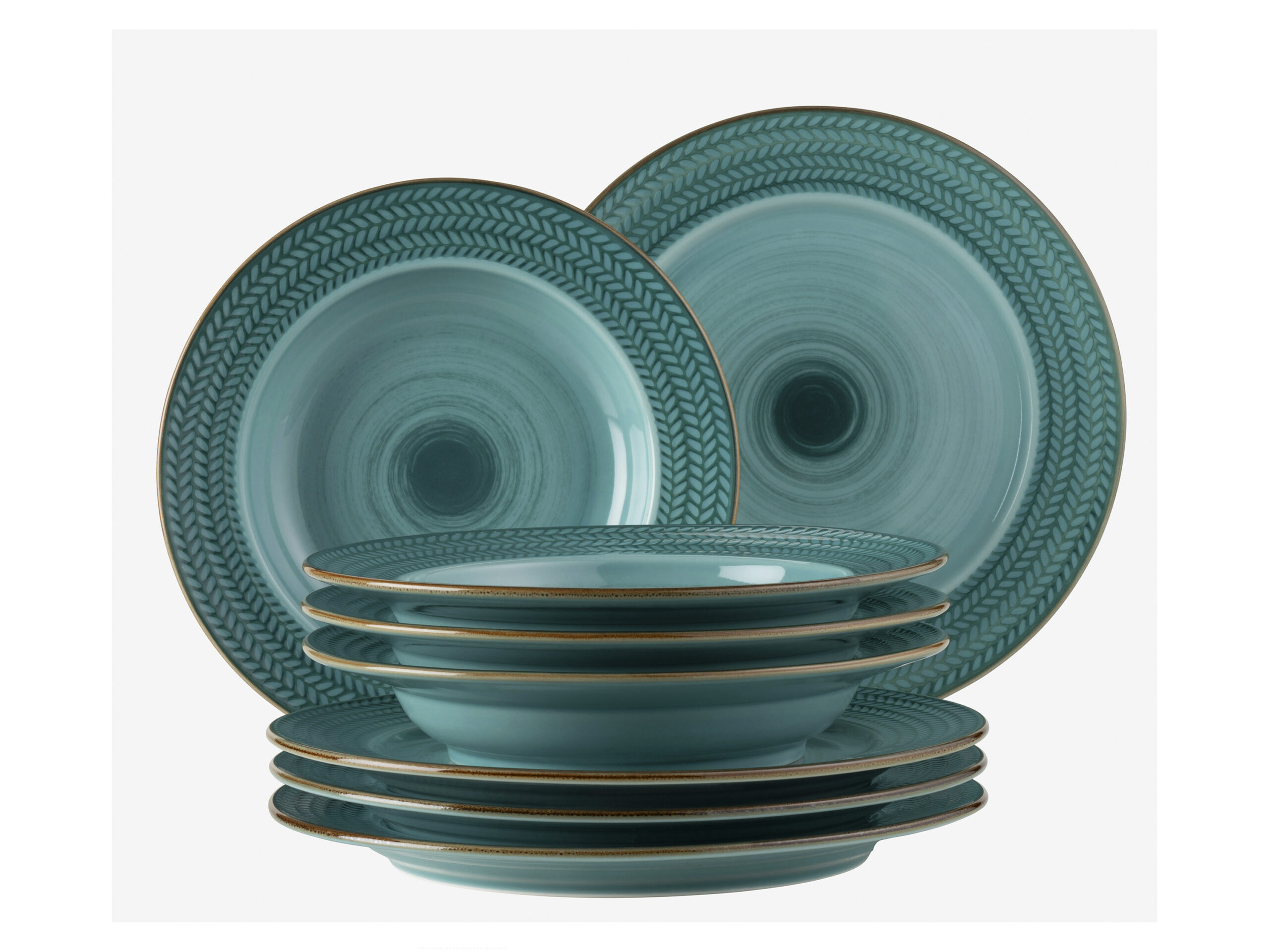 MÄSER Teller-Set "Prospero", 8-teilig, handbemalt