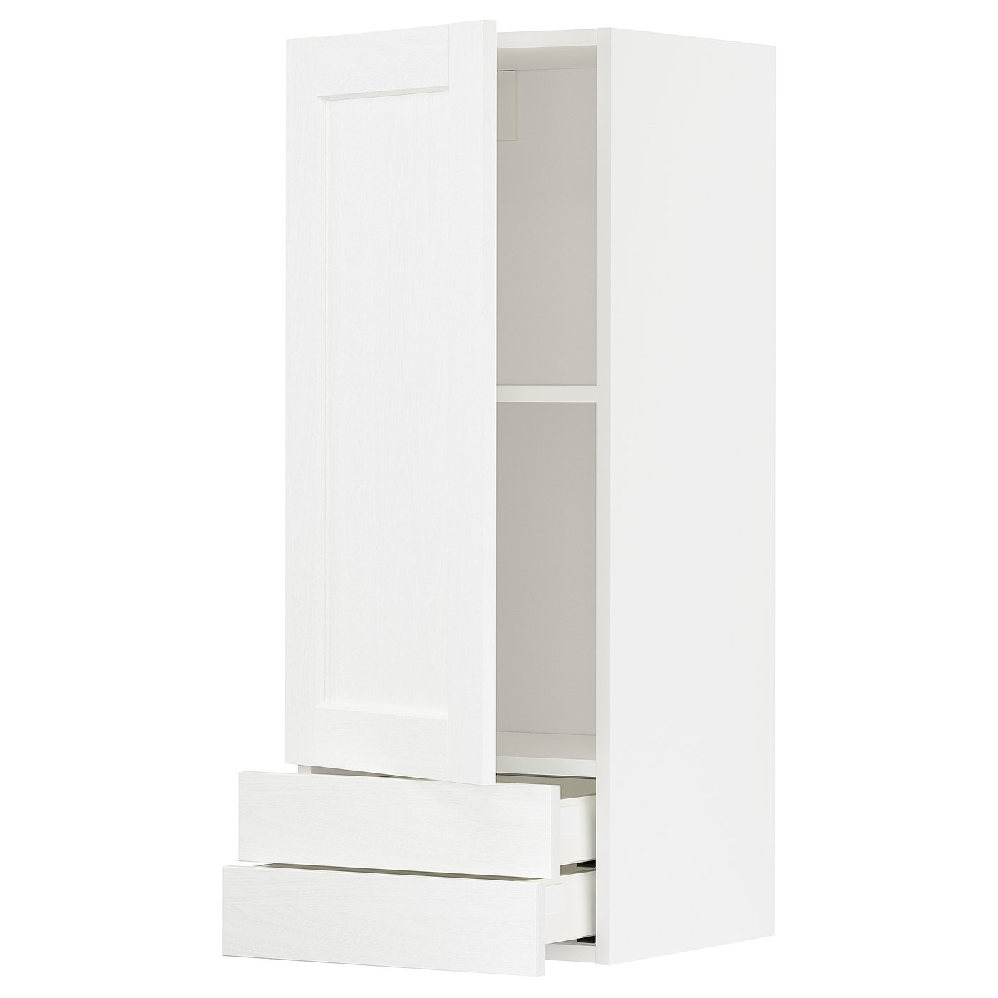 METOD / MAXIMERA Wandschrank mit Tür/2 Schbubladen