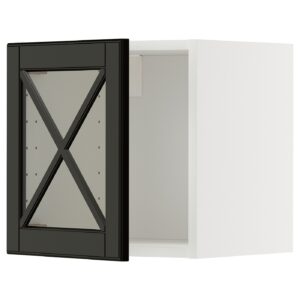 METOD Wandschrank mit Glastür/Kreuzsp