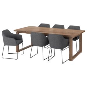 MÖRBYLÅNGA / TOSSBERG Tisch und 6 Stühle
